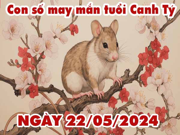 Phân tích con số may mắn tuổi Canh Tý ngày 22/5/2024