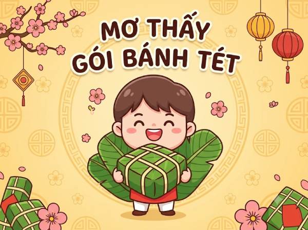 Chiêm bao thấy gói bánh tét mang đi cho