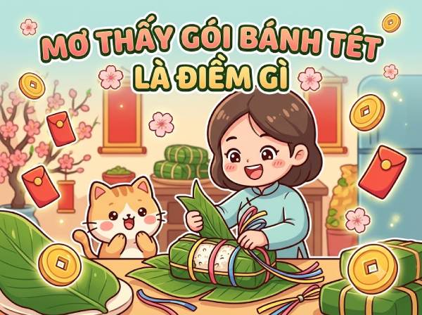 Nằm mơ thấy gói bánh tét là điềm lành hay dữ, số gì may?
